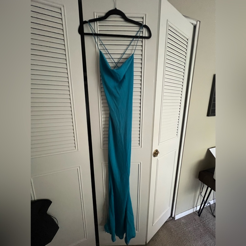Miss Lola Camille Blue Maxi Dress